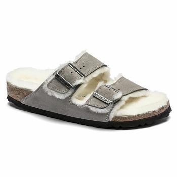Dámské Arizona Birkenstock Shearling Semišové Šedé | CZ 84UZG